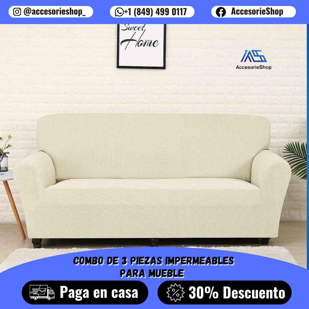 Protector de Sofa Shield RD™ ✨ | Moderno, Práctico y Resistente 🛋️ | ¡Protege tus muebles con estilo! | Fáciles de poner y quitar, y se ajustan perfectamente a cualquier mueble.