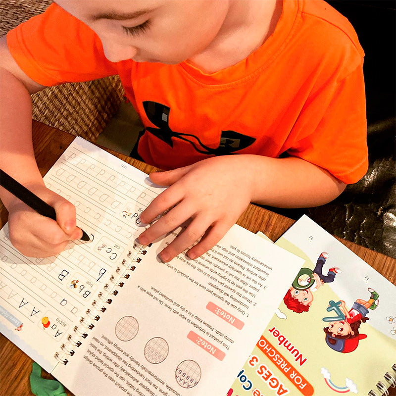 📚 4 cuadernos en 1 kit educativo EduKids™ | Escribe, borra y vuelve a practicar sin límites | Aprender a escribir nunca fue tan divertido ✏️ + Pizarra Led  Tipo Tablet GRATIS