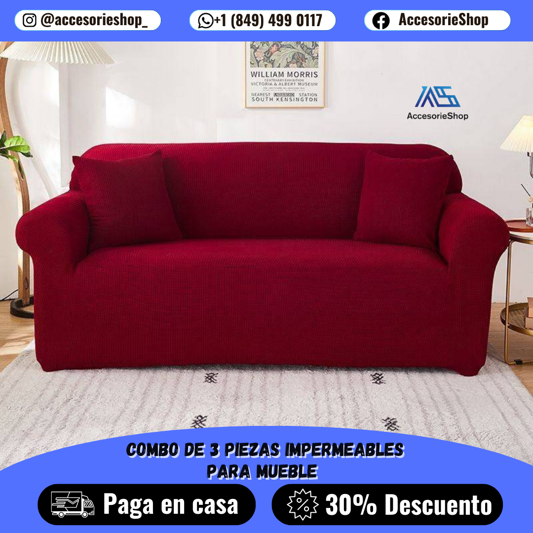Protector de Sofa Shield RD™  ✨  | Moderno, Práctico y Resistente 🛋️ | ¡Protege tus muebles con estilo! | Fáciles de poner y quitar, y se ajustan perfectamente a cualquier mueble.