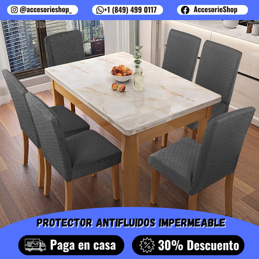 Fundas de Sillas Impermeables Premium CoverPlus Home™ | 👌 Fáciles de poner, lavar y mantener — ¡Comedor siempre impecable! | PAGA 1 LLEGA 6