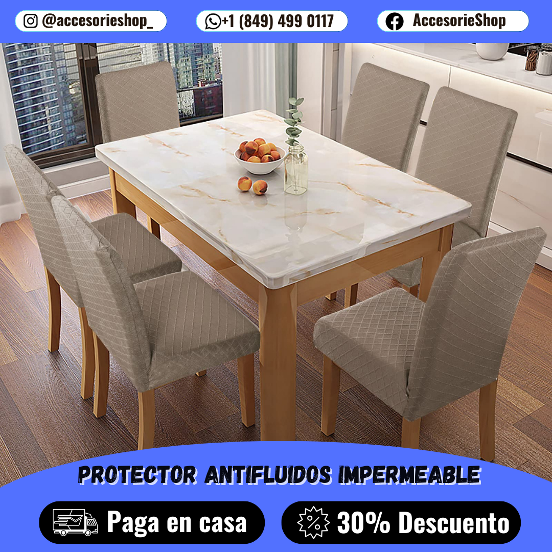 Fundas de Sillas Impermeables Premium CoverPlus Home™ | 👌 Fáciles de poner, lavar y mantener — ¡Comedor siempre impecable! | PAGA 1 LLEGA 6