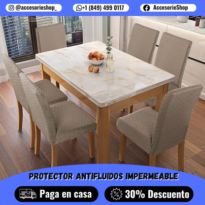 Fundas de Sillas Impermeables Premium CoverPlus Home™ | 👌 Fáciles de poner, lavar y mantener — ¡Comedor siempre impecable! | PAGA 1 LLEGA 6