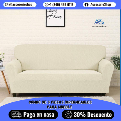 Protector de Sofa Shield RD™  ✨  | Moderno, Práctico y Resistente 🛋️ | ¡Protege tus muebles con estilo! | Fáciles de poner y quitar, y se ajustan perfectamente a cualquier mueble.