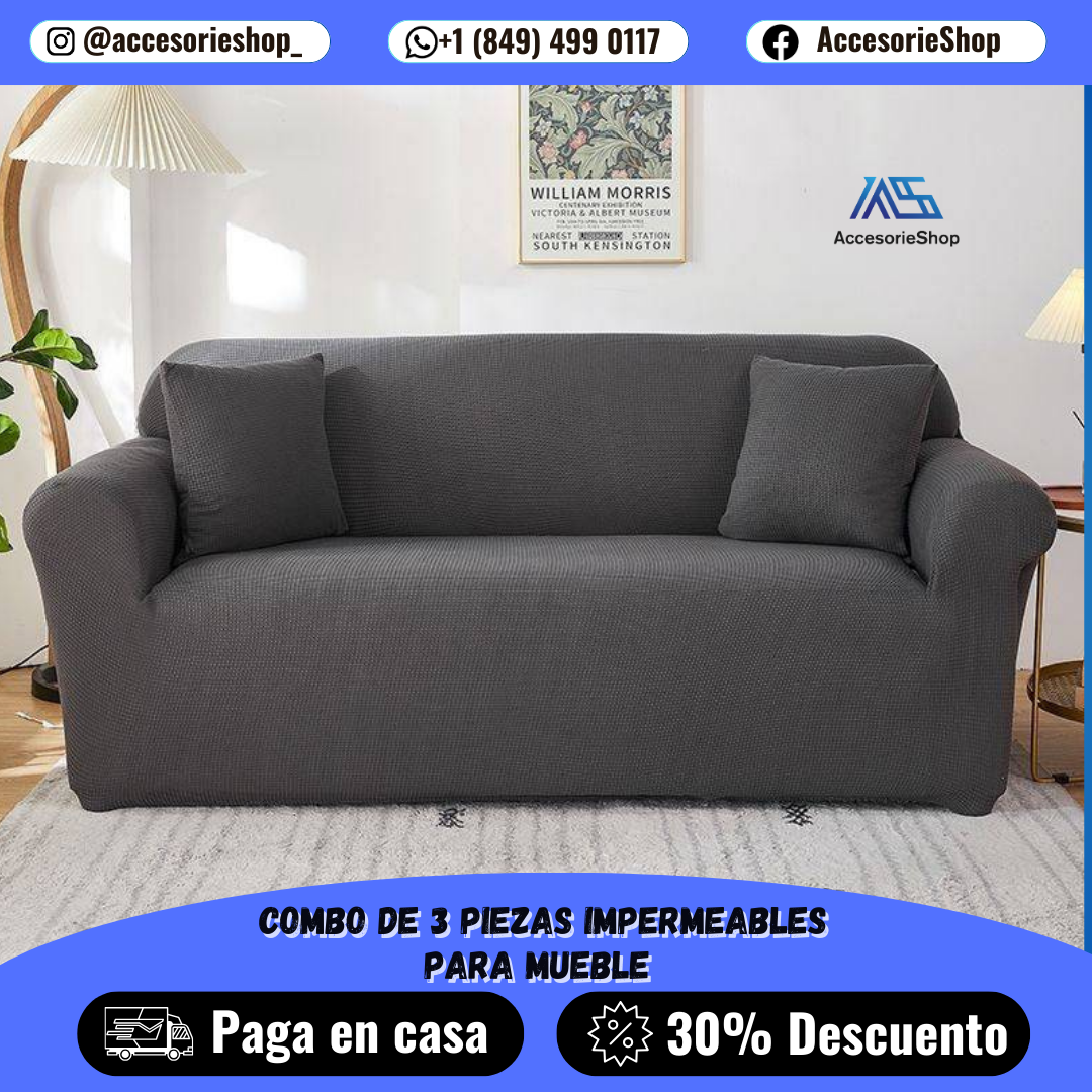 Protector de Sofa Shield RD™  ✨  | Moderno, Práctico y Resistente 🛋️ | ¡Protege tus muebles con estilo! | Fáciles de poner y quitar, y se ajustan perfectamente a cualquier mueble.