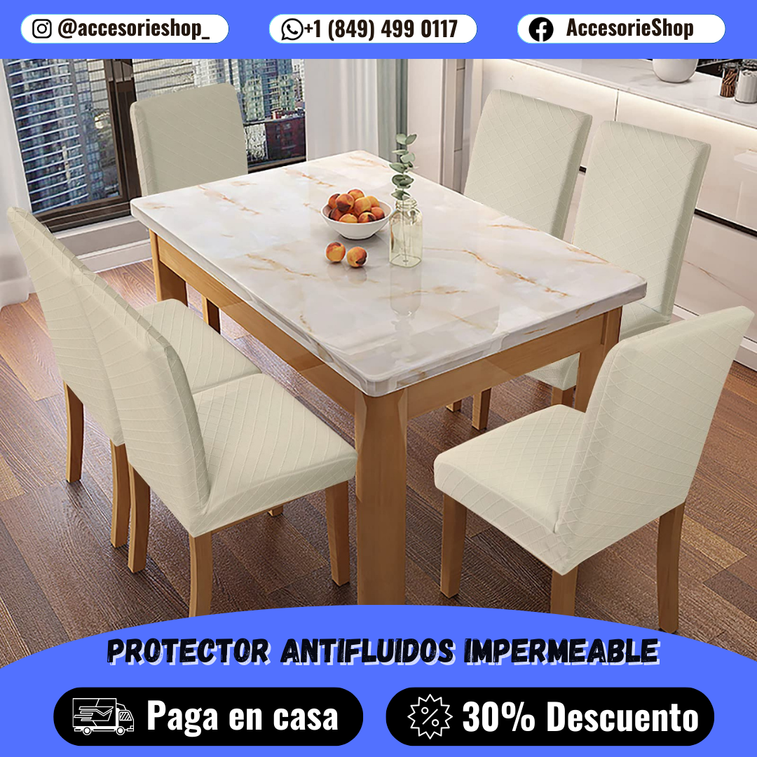 Fundas de Sillas Impermeables Premium CoverPlus Home™ | 👌 Fáciles de poner, lavar y mantener — ¡Comedor siempre impecable! | PAGA 1 LLEGA 6