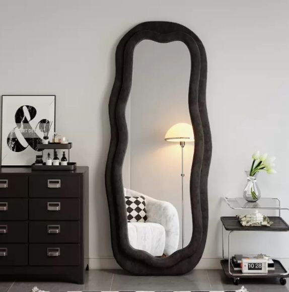 Espejo Ondulado 160x60cm WaveMirror™  | Reflejo HD y Diseño Artístico 🪞| Moderno, Elegante y de Cuerpo Completo ✨