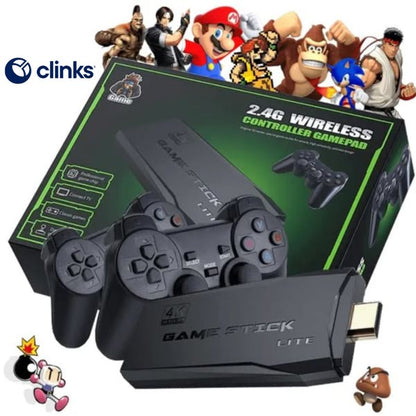 Retro Lite Pro™ – Consola GameStick 10,000 Juegos + 2 Controles Inalámbricos