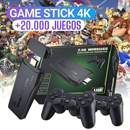 Retro Lite Pro™ – Consola GameStick 10,000 Juegos + 2 Controles Inalámbricos