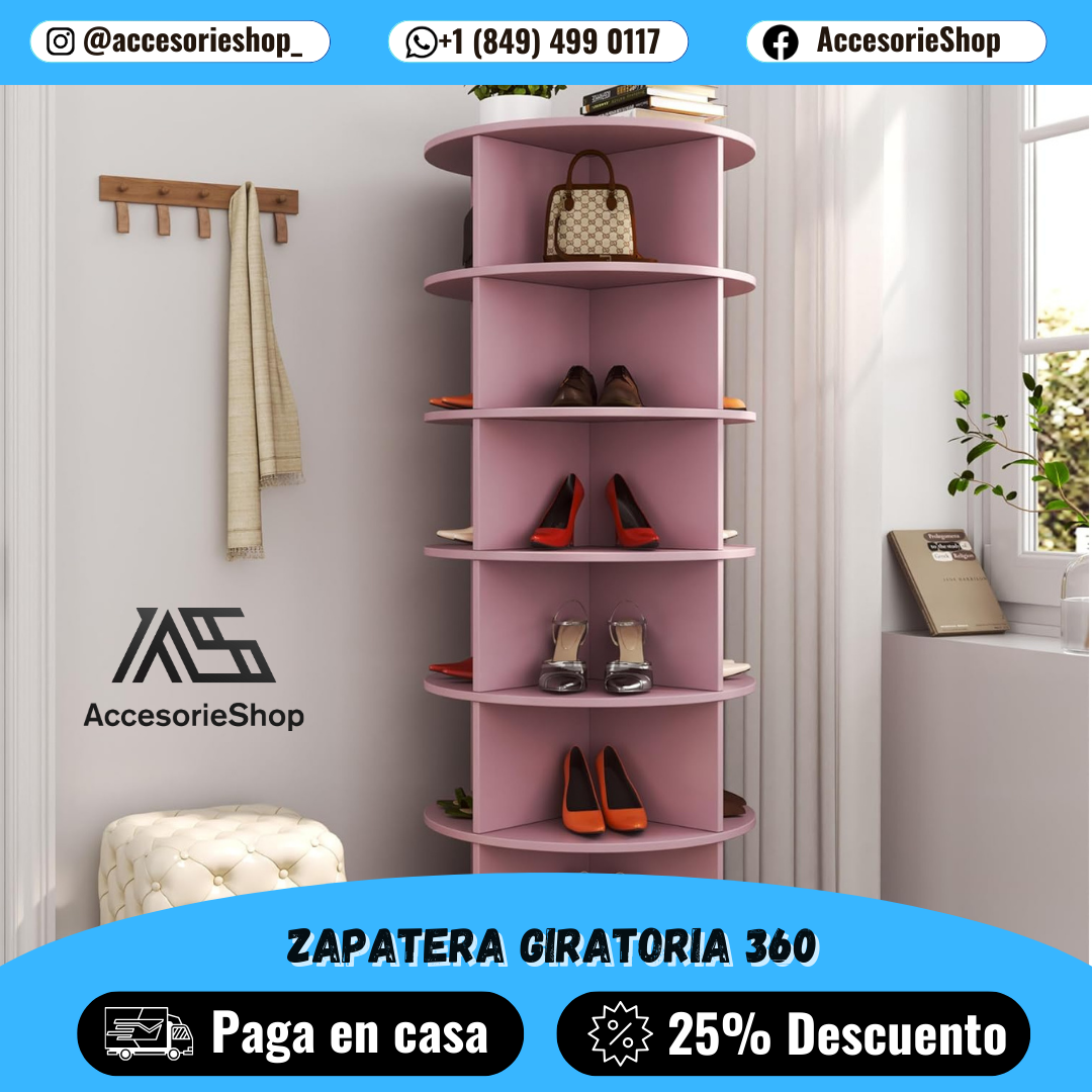 Zapatera Giratoria 360 SpinTidy™ | CABEN MÁS DE +35 PARES DE ZAPATOS