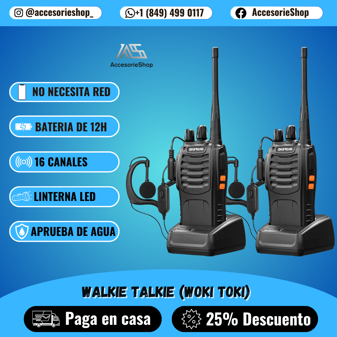 Walkie Talkies Baofeng WaveSecure™ | Alcance de hasta 5km | Batería dura hasta 12h