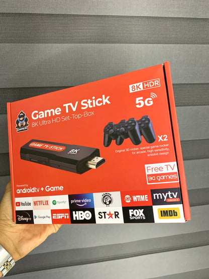 🎮 Game 8K Retro TV Q9 PRO ™ | GAME TV Stick con 64G + 20,000 Juegos + 3 Mandos Inalámbricos🔥