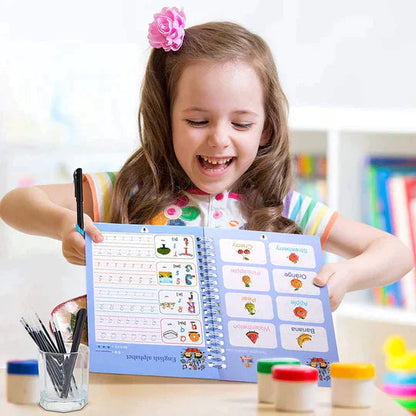 📚 4 cuadernos en 1 kit educativo EduKids™ | Escribe, borra y vuelve a practicar sin límites | Aprender a escribir nunca fue tan divertido ✏️ + Pizarra Led  Tipo Tablet GRATIS