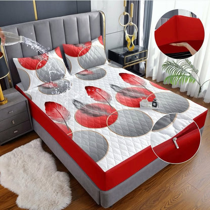 PROTECTOR ANTIFLUIDOS PREMIUM ColchónCare™ + 2 FUNDAS DE ALMOHADA GRATIS | PAGA 1 LLEVA 3 PRODUCTOS | LISOS Y ESTAMPADOS