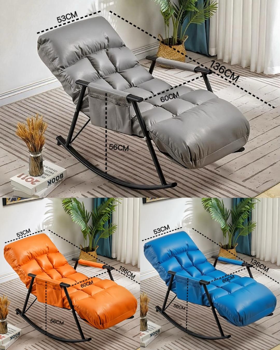 🌙🔥 Silla Mecedora Ergonómica 3 en 1 RelaxHome™ | Reclinable, con Reposapiés y Diseño Moderno